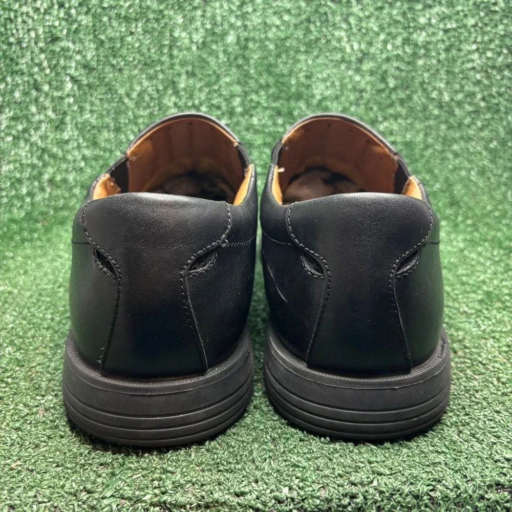 Clarks UnStructured Unbizley Lane Leather Slip On Loafer Dress Shoe Black Men 11